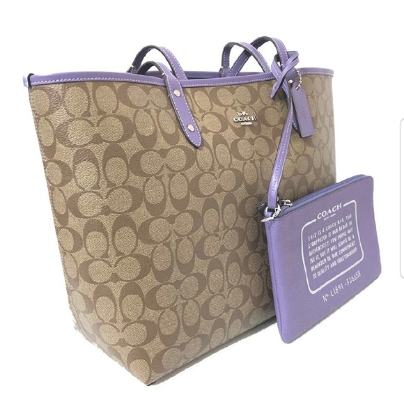 Coach Reversible PVC City Signature Tote - Picture 1 of 6